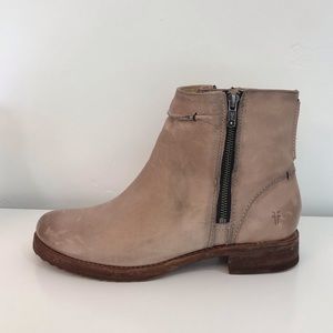 Frye double zipper short boot